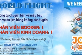 CÔNG TY TNHH TMDVDL WORLD FLIGHT TRAVEL TUYỂN NV BOOKER & SALES